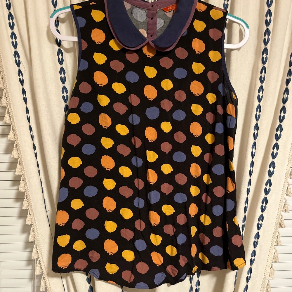 ModCloth Polka Dot Sleeveless Top